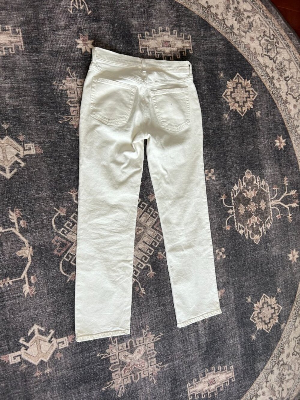 GAP Classoc Straight Mid Rise White  Jeans Size 28/6R - Picture 2 of 4